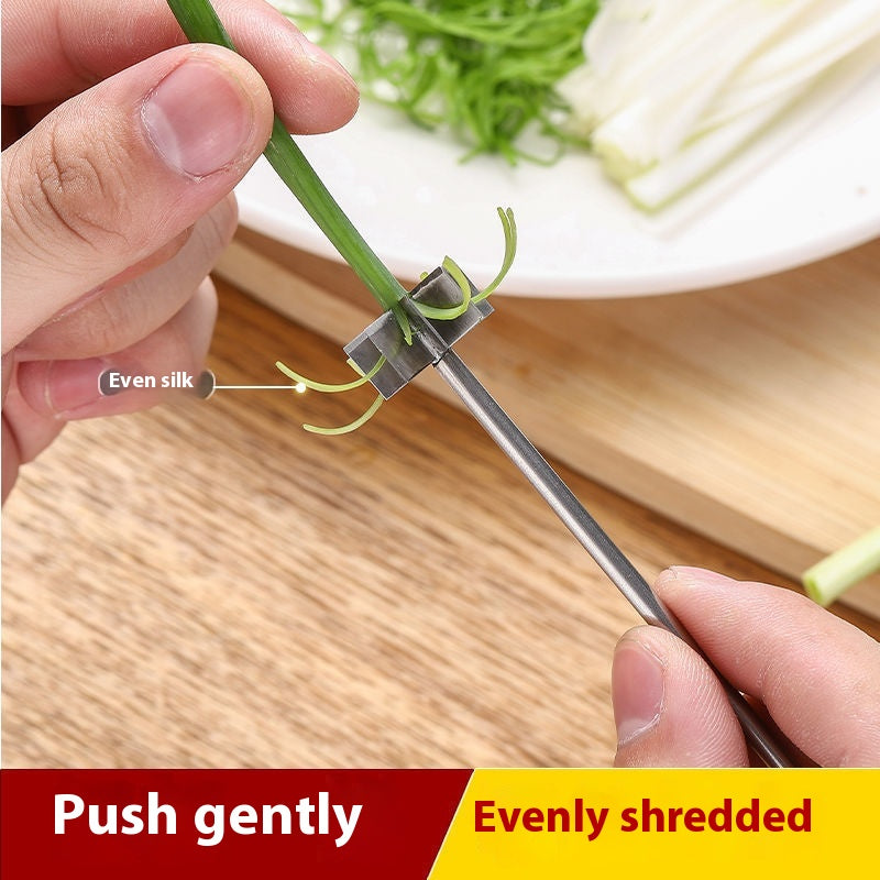 Kitchen Onion Cutting Knife - Multi-Functional Slicer Gadget, Stainless Steel