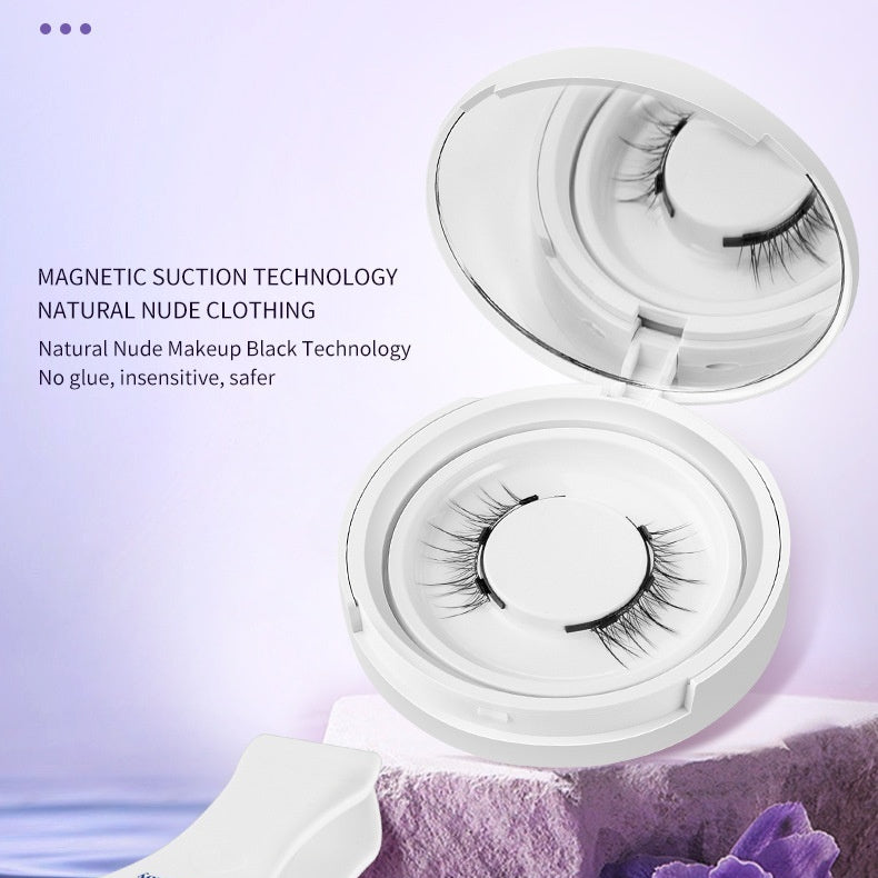Magnetic False Eyelashes with Clip - Natural Style, Long-Lasting Wear