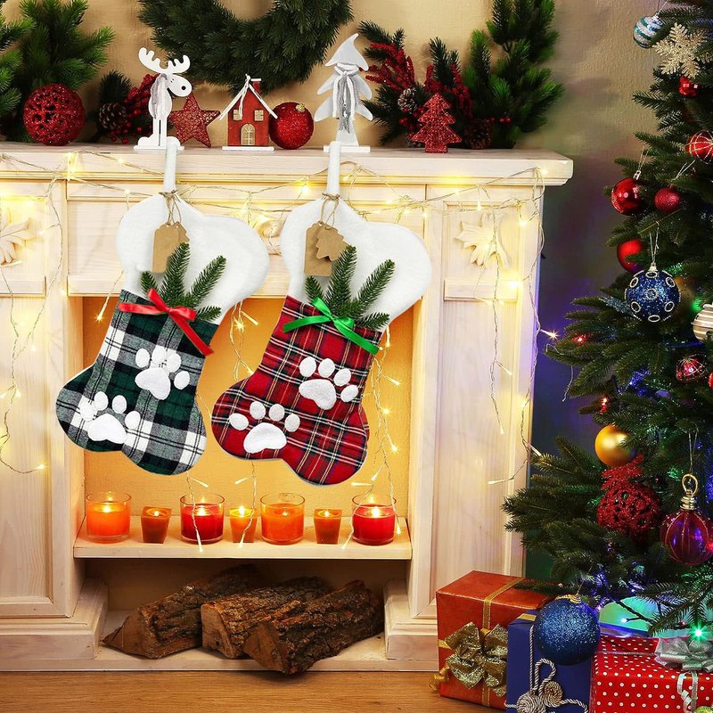 Christmas Pet Socks Hanging Decoration Gift Bag - Cross-border Holiday Decor
