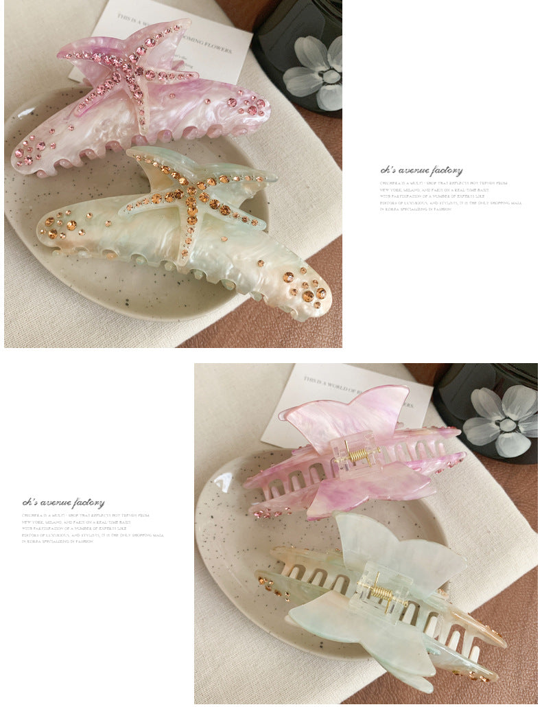 Starfish Hair Claw Accessory with Acetate Finish for Women