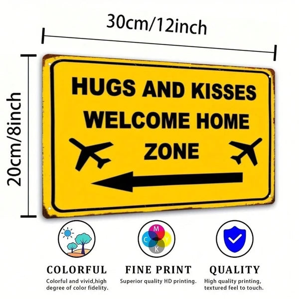 Metal Tin Sign Wall Decoration - 20 cm x 20 cm