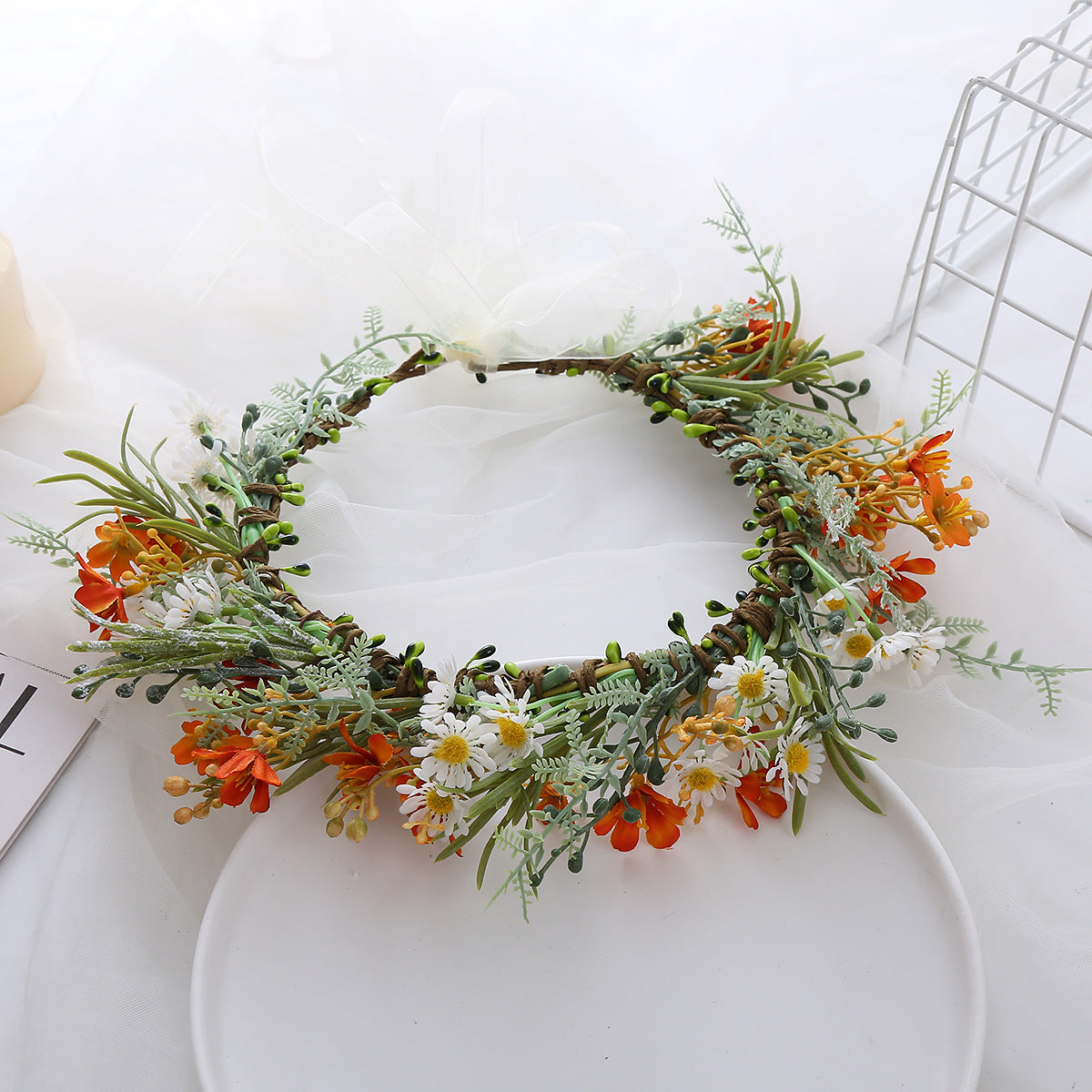 Forest Leaf Bridal Wreath Headwear