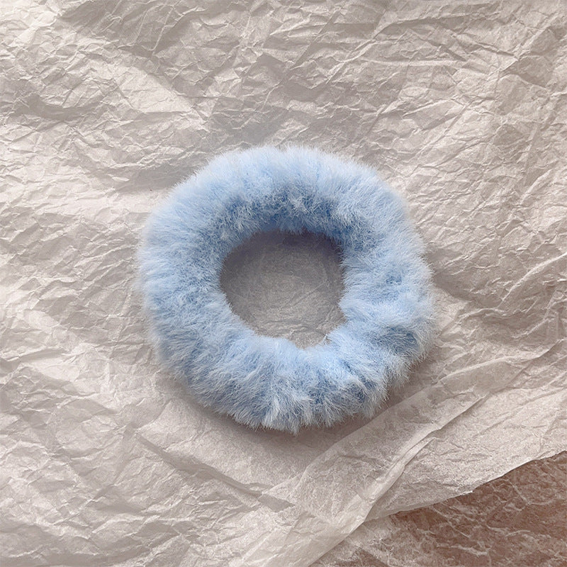Cute Plush Elastic Hair Scrunchie - Soft Large Intestine Style Hair Band