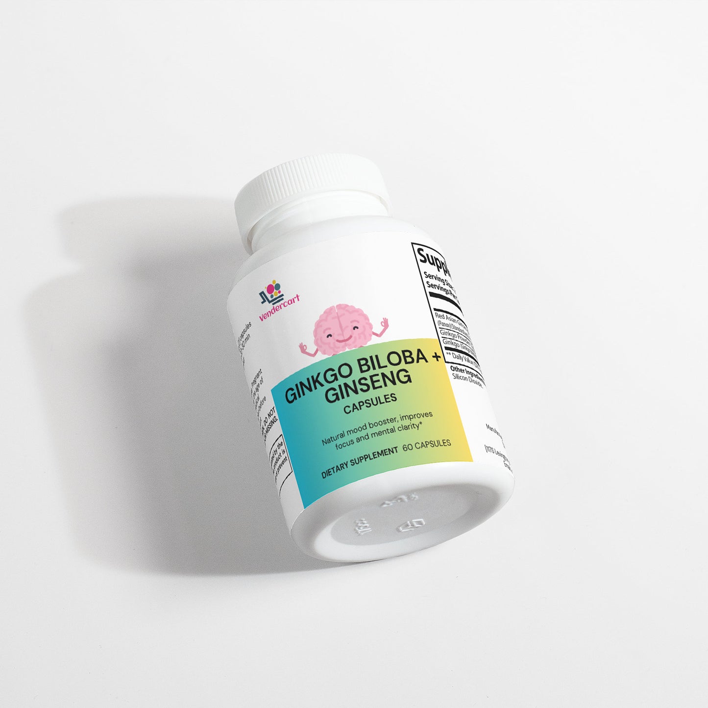 Ginkgo Biloba and Ginseng Supplement - 60 Capsules for Cognitive Support