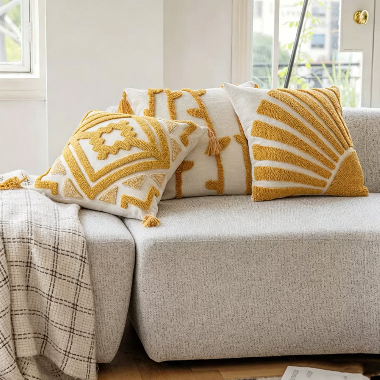 Geometric Tufted Throw Pillow Cover Nordic Style 45x45cm