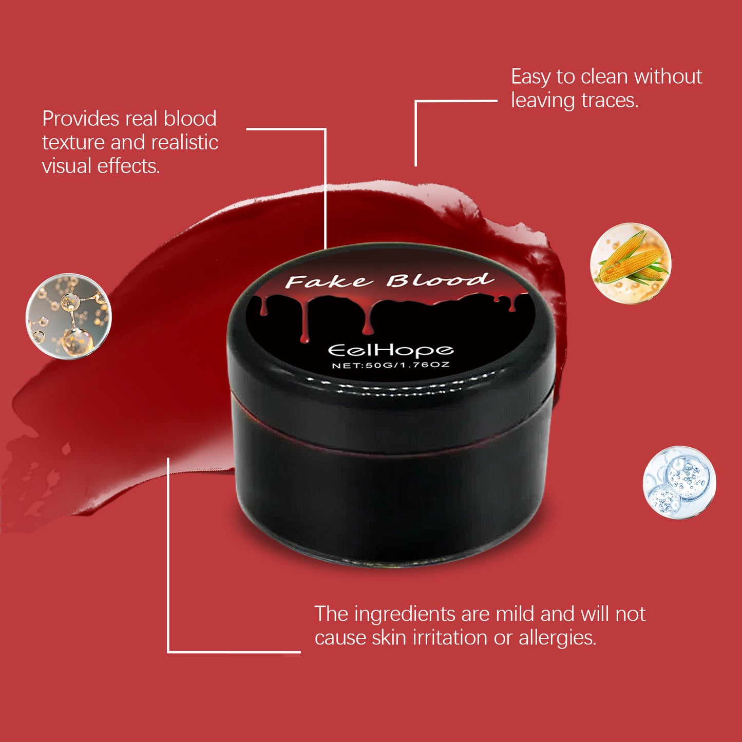 Realistic Fake Blood Gel for Halloween Cosplay - 50g