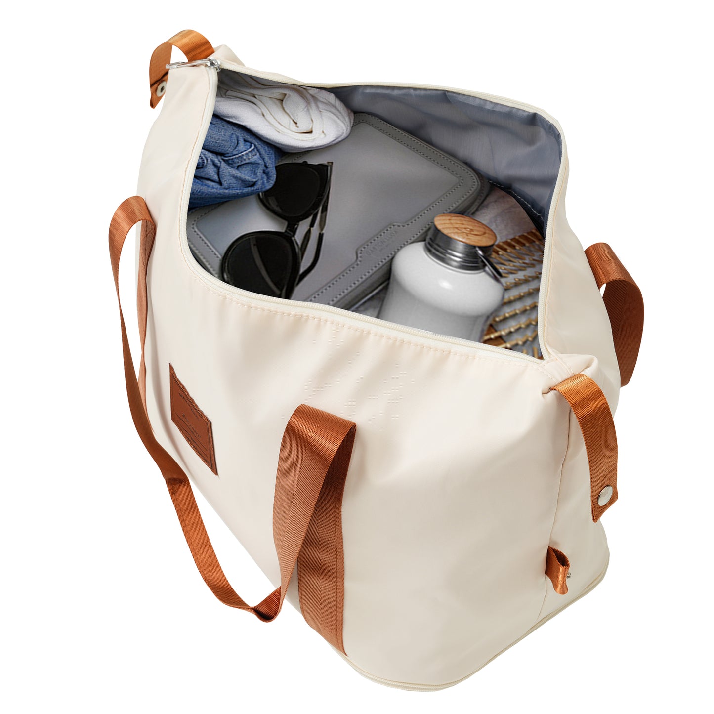 3-Piece Carry-On Luggage Set - 20-Inch Cream Hardshell Suitcase