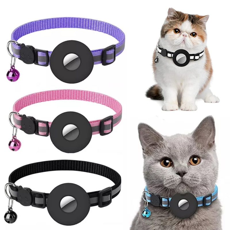 Reflective Waterproof Pet Collar Case for Airtag - Dog & Cat Nylon Accessory
