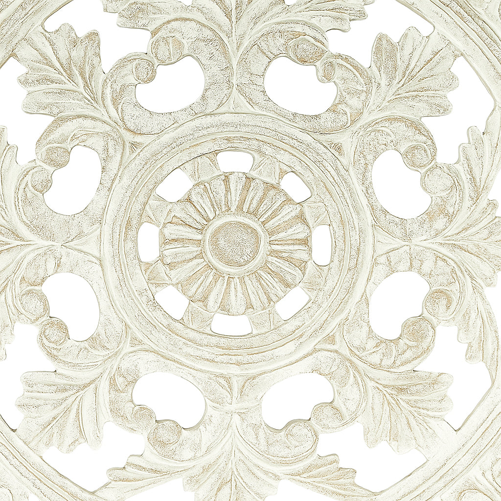 White Square Shape Handcrafted Wooden Wall Decor -36 X36 Elegant Home
