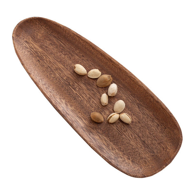 Wooden Irregular Serving Tray Set - Acacia Kitchen Dinner Plates for Home & Hotel