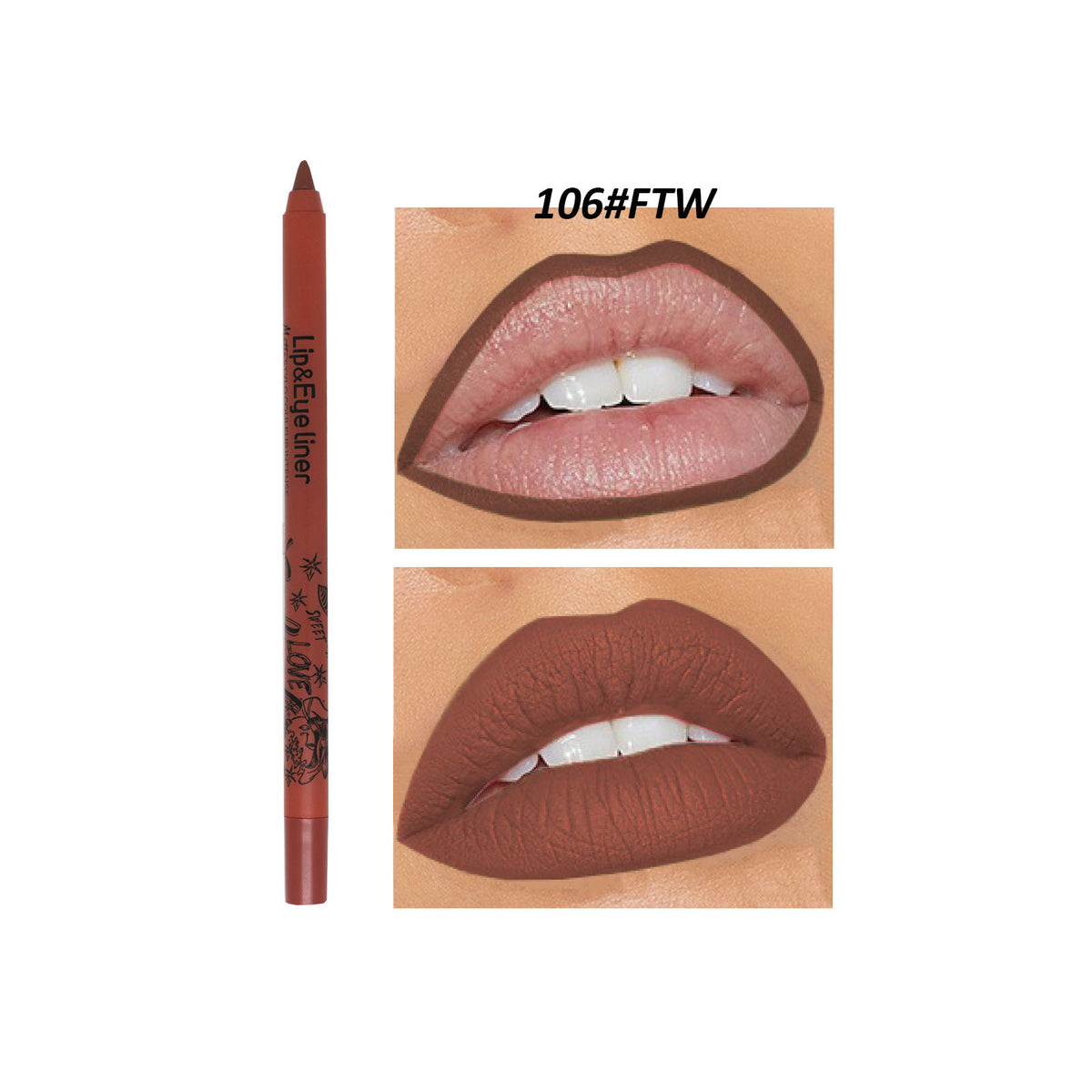 Matte Lip Liner - Discoloration Resistant Outline Lipstick 20 Colors