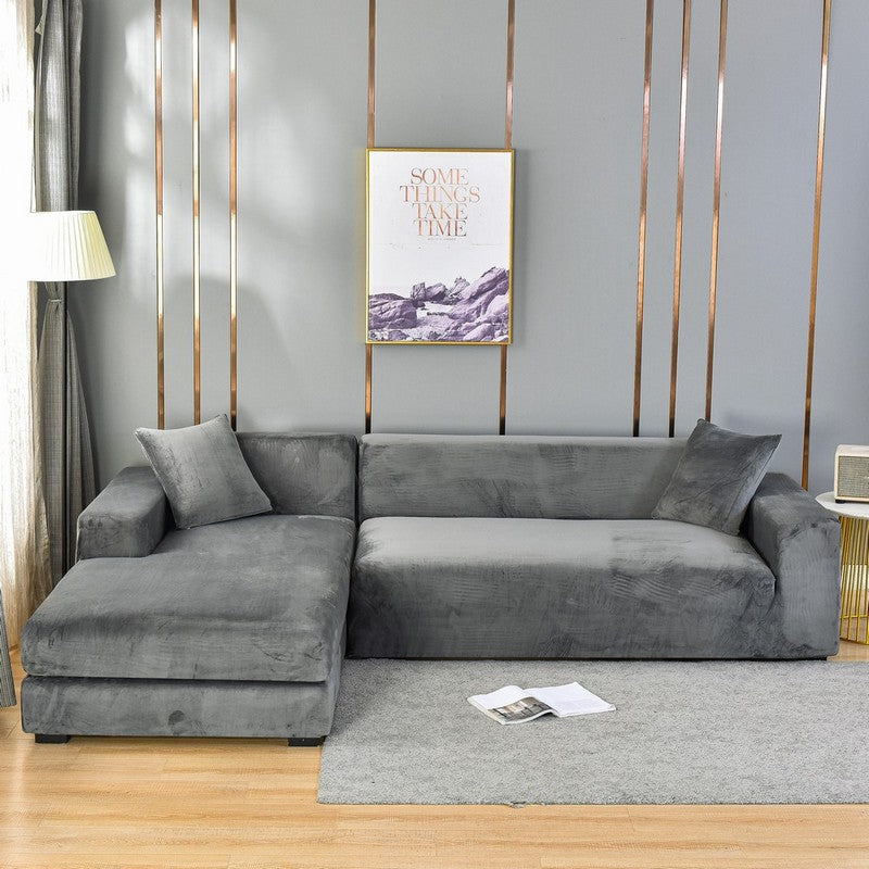 Multi-Color Sofa Cover Set for 145-185cm, 5 Seats & Pillowcases - Home Fabric Soft