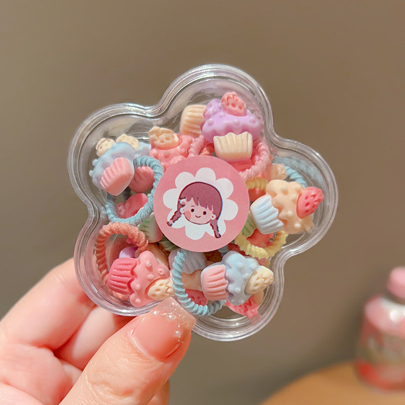 Children's Cute Baby Hair Rope Headband - Highly Elastic, No Hurt, 20PCs Set