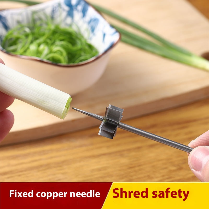 Kitchen Onion Cutting Knife - Multi-Functional Slicer Gadget, Stainless Steel