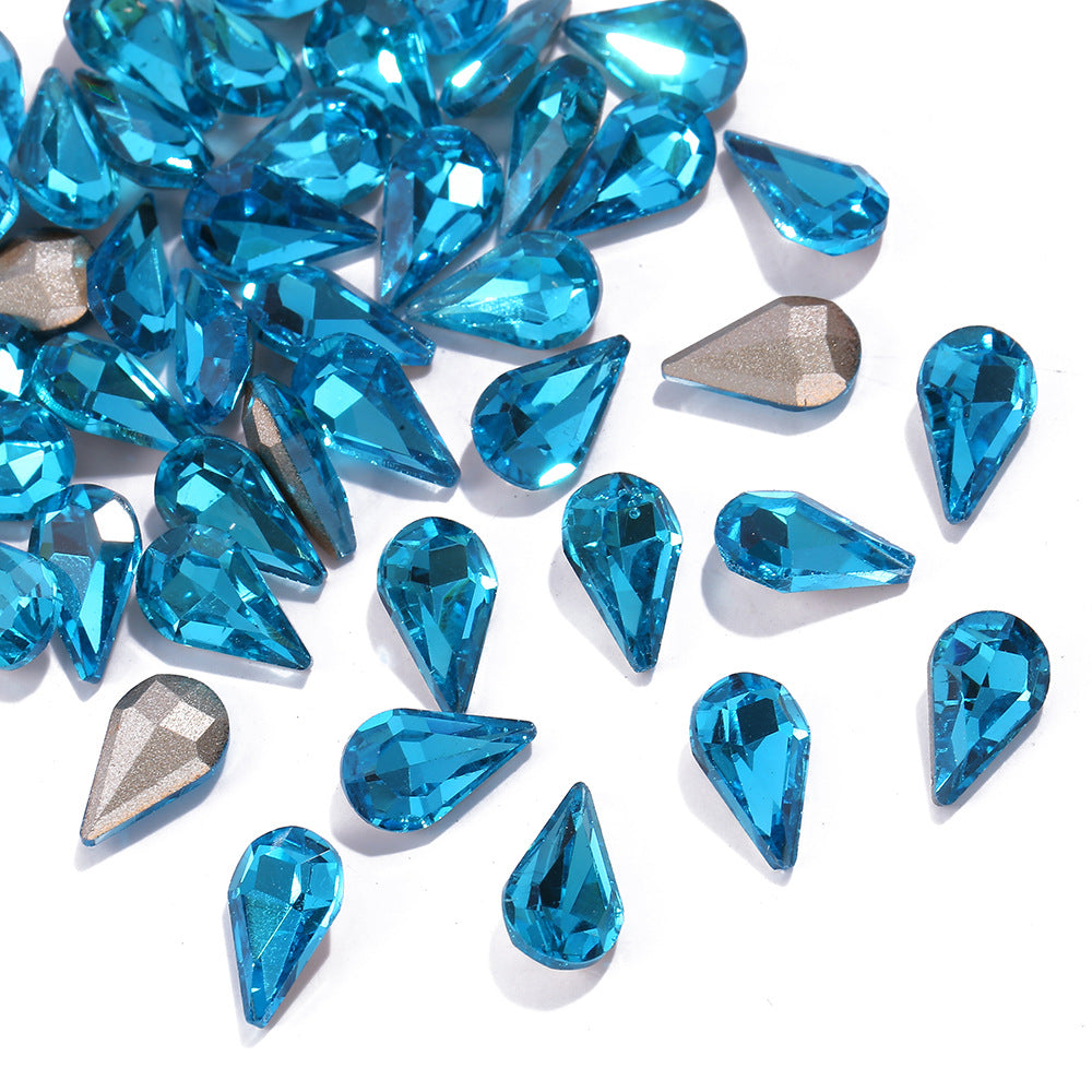 Water Drop Nail Art Diamonds – 100pc Transparent Stones