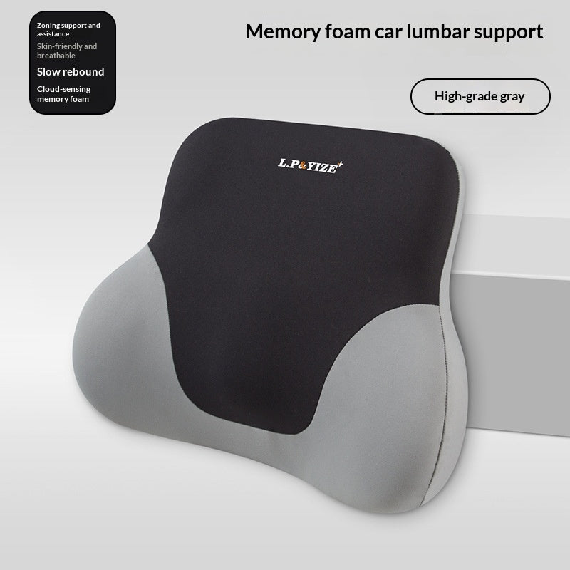 Car Headrest Neck Support Pillow Memory Foam - Adjustable Lumbar & Waist Cushions