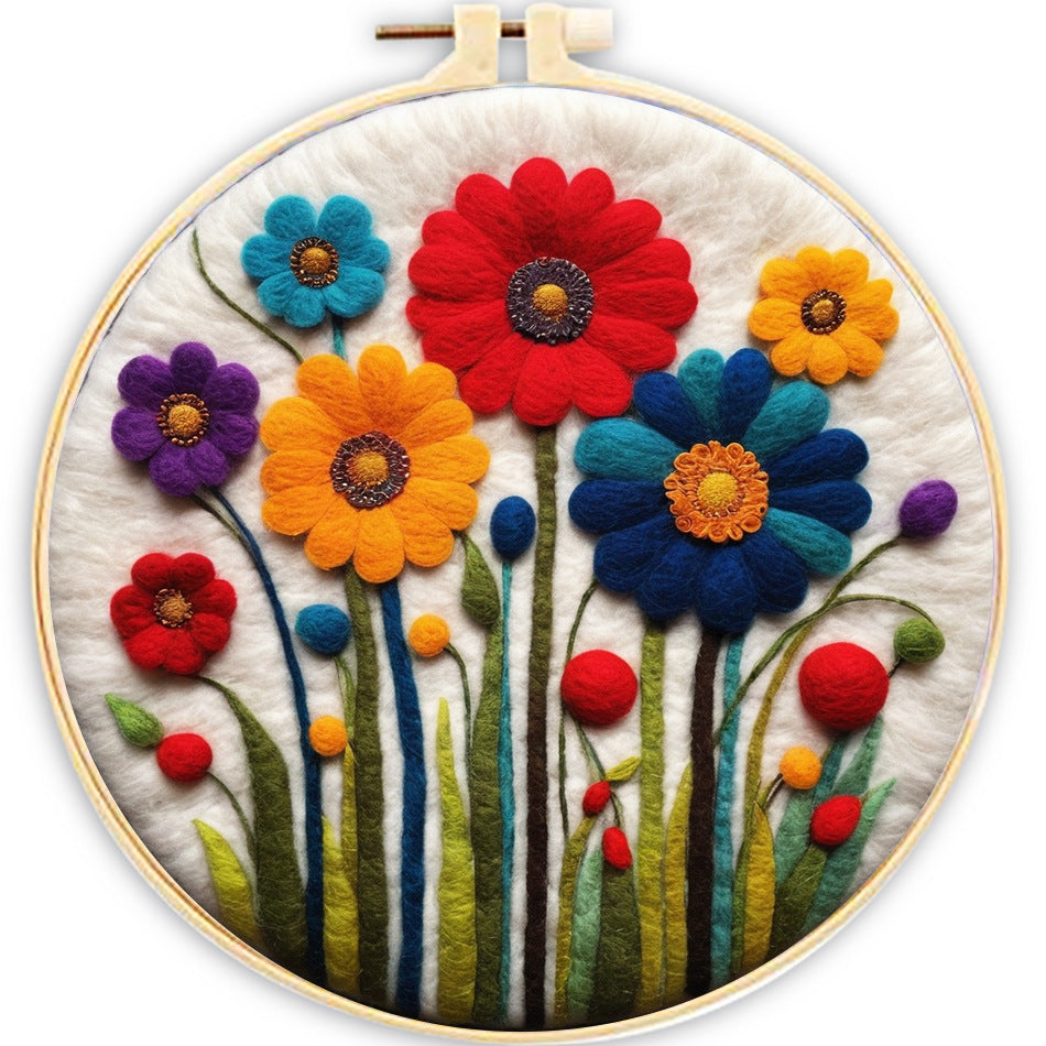 Embroidery Needle Felt Blanket Painting Kit - House Decor & Crafts