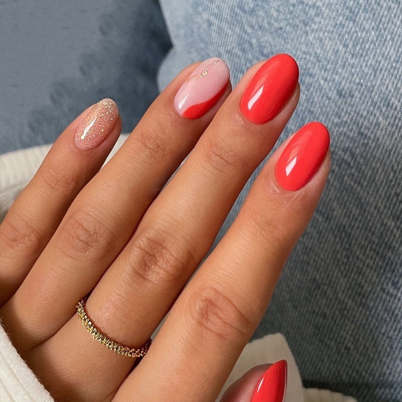Short Square Nail Tips - Wearable Artificial Nails for Nail Art, Starry Sky Pattern