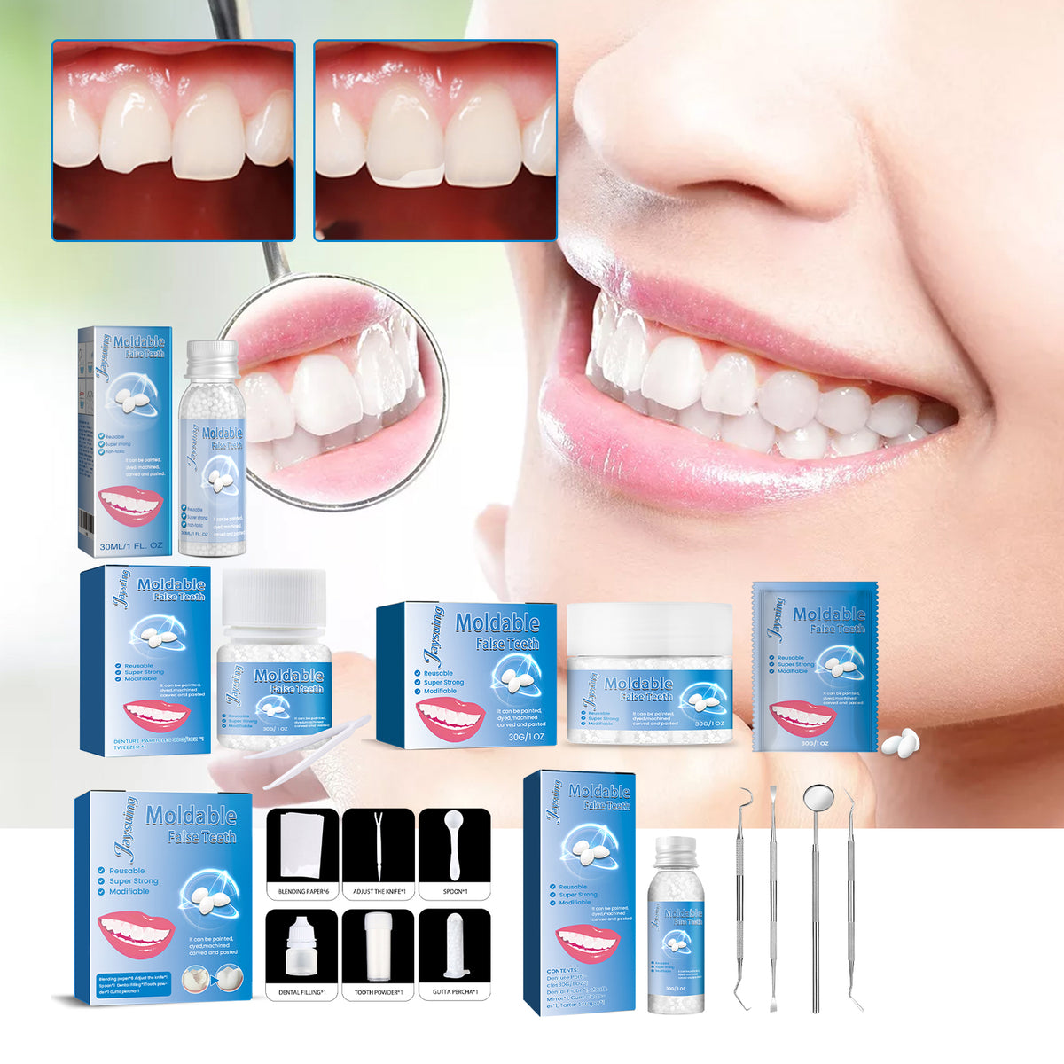 Cosmetic Dentures Modify Gingiva 30ml Makeup Set for Oral Care