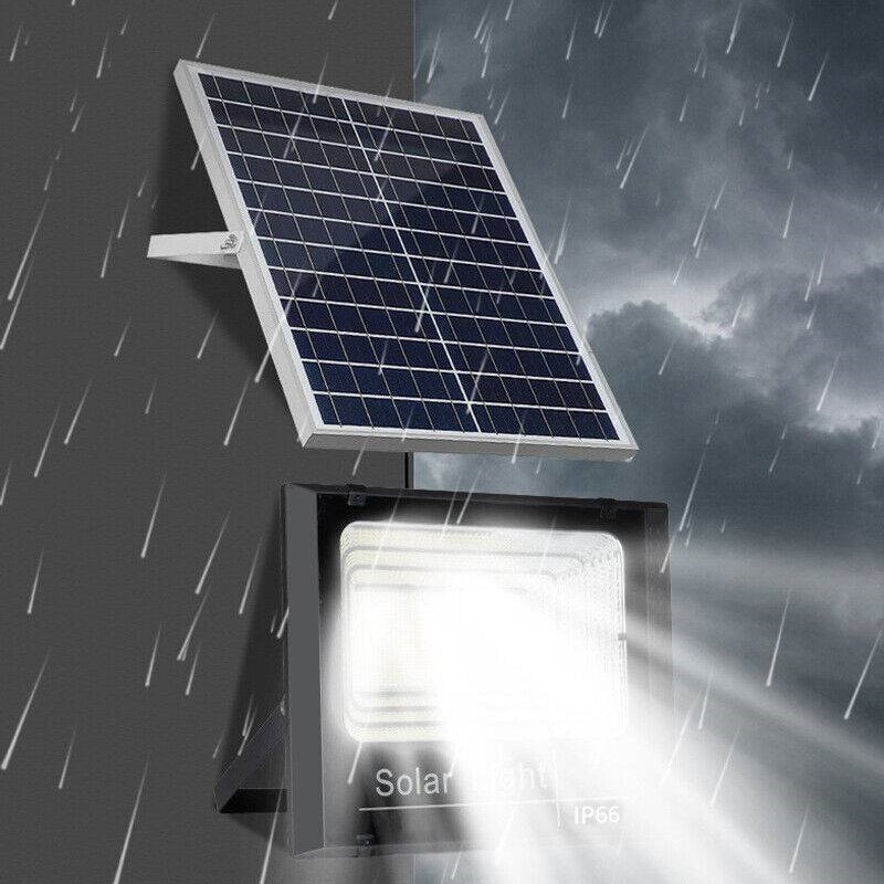 3200 Sq Ft Solar Street Light Dusk to Dawn Flood Lamp with Remote Control