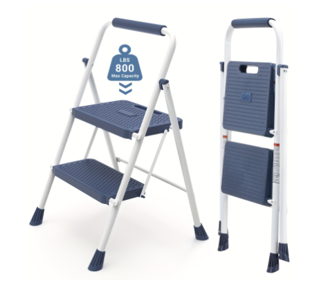 Portable 3-Layer Step Ladder with Safety Buckle - Lightweight & Stable