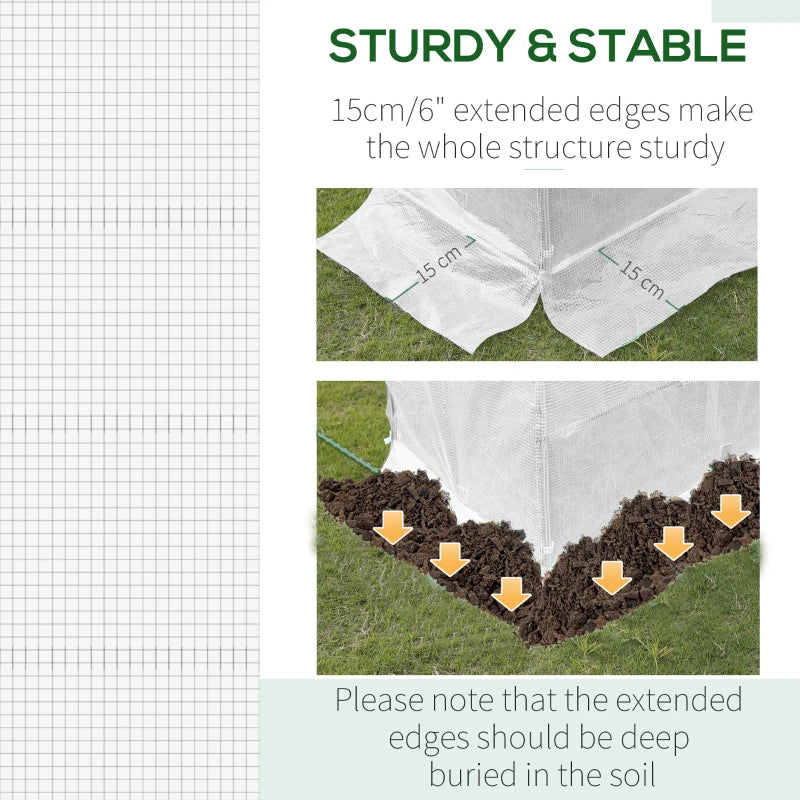 Heavy Duty Waterproof Greenhouse Cover with Windows & Reinforcement Grid