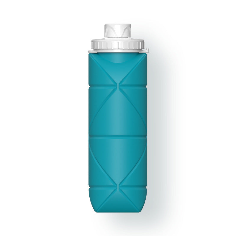 Large Capacity Foldable Water Bottle for Outdoor Travel - Silicone & Plastic
