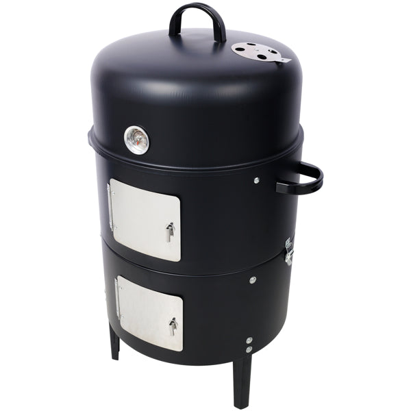 17 Inch Heavy Duty Charcoal Smoker Grill - Black