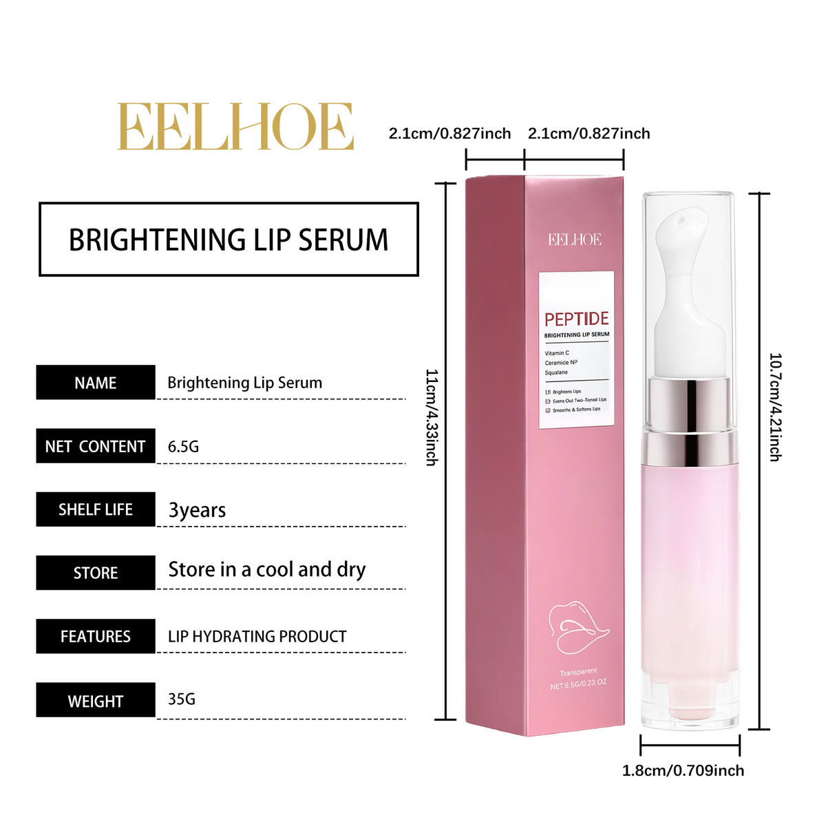 Skin Brightening Moisturizing Lip E Ssence -transparent Color-6.5g 1