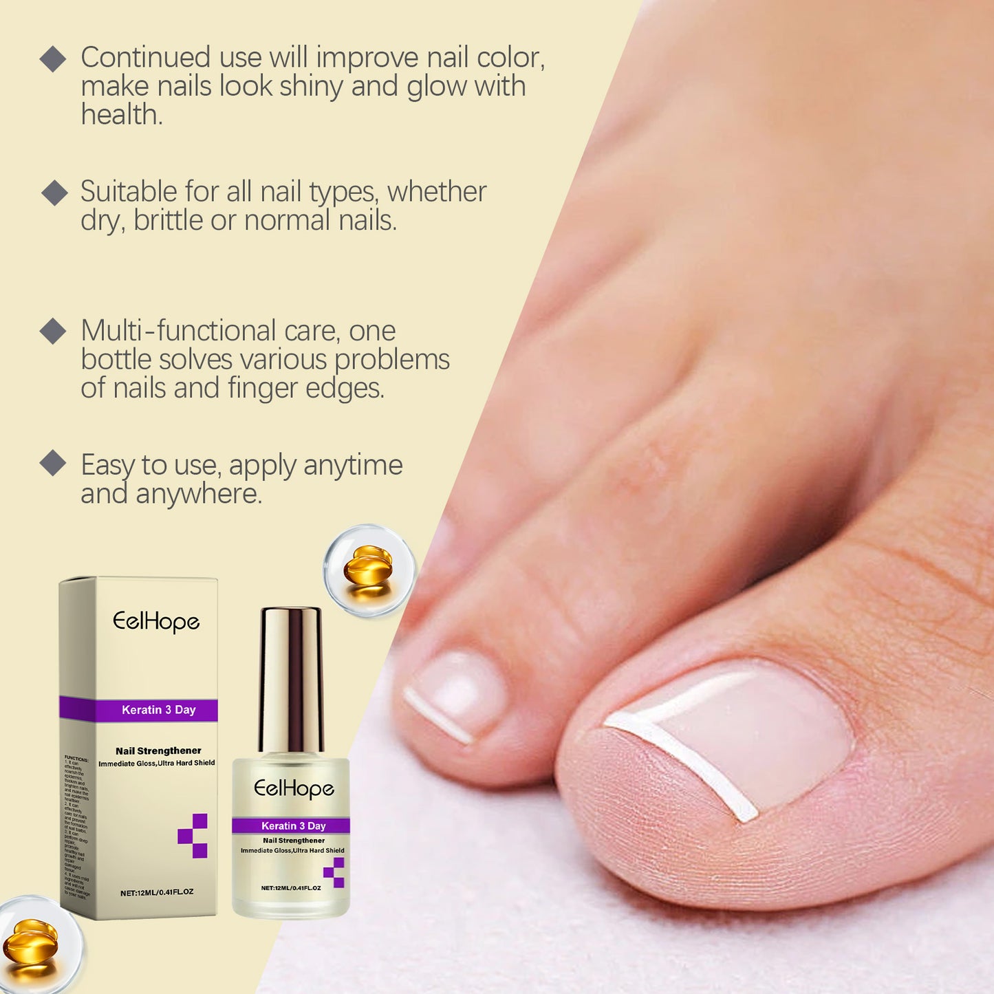 Nail Care Essence - Moisturizing & Brightening Repair Treatment (12ml)