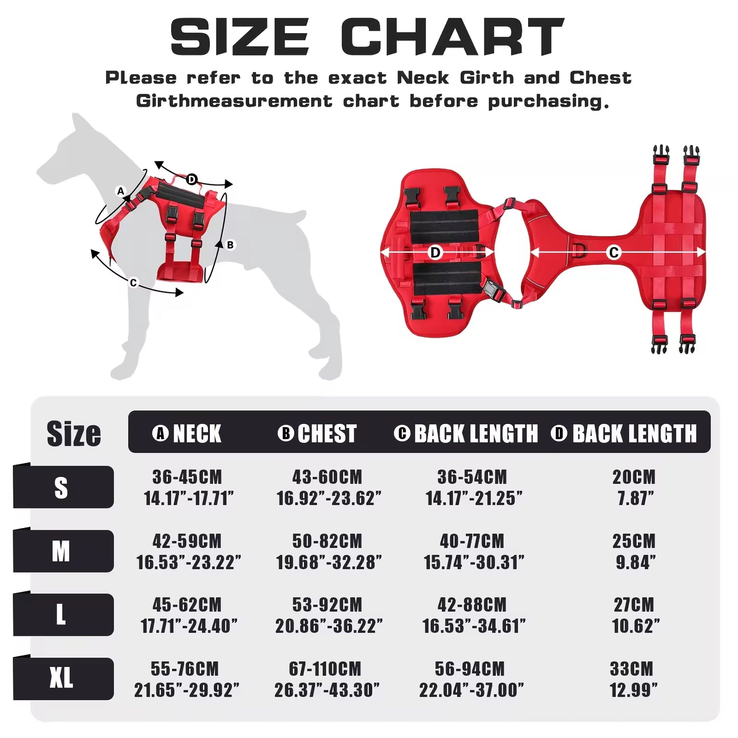 Adjustable No-Pull Dog Harness Vest - Reflective, Durable Nylon Service Dog Gear