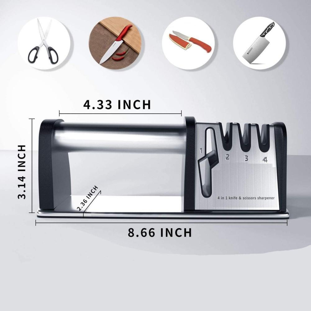 Non-slip Kitchen Knife Sharpener, Ergonomic Handle, Safe And Fast