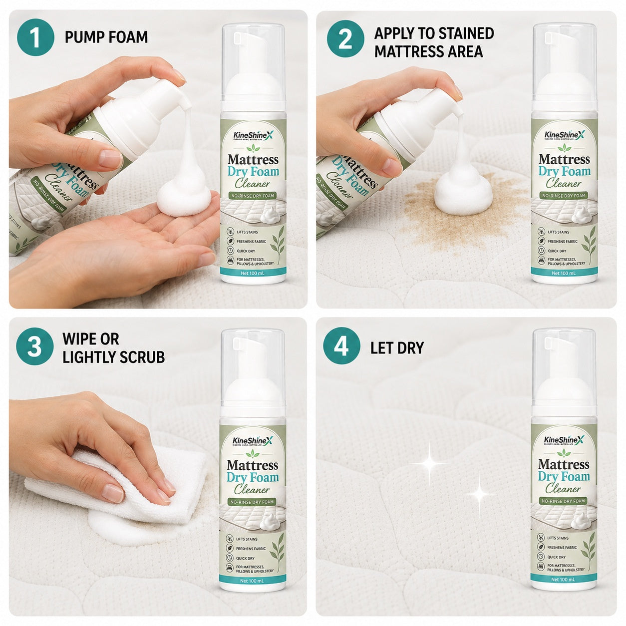 Mattress Foam Cleaner Spray for Mattress & Furniture - 60ml & 100ml Variants