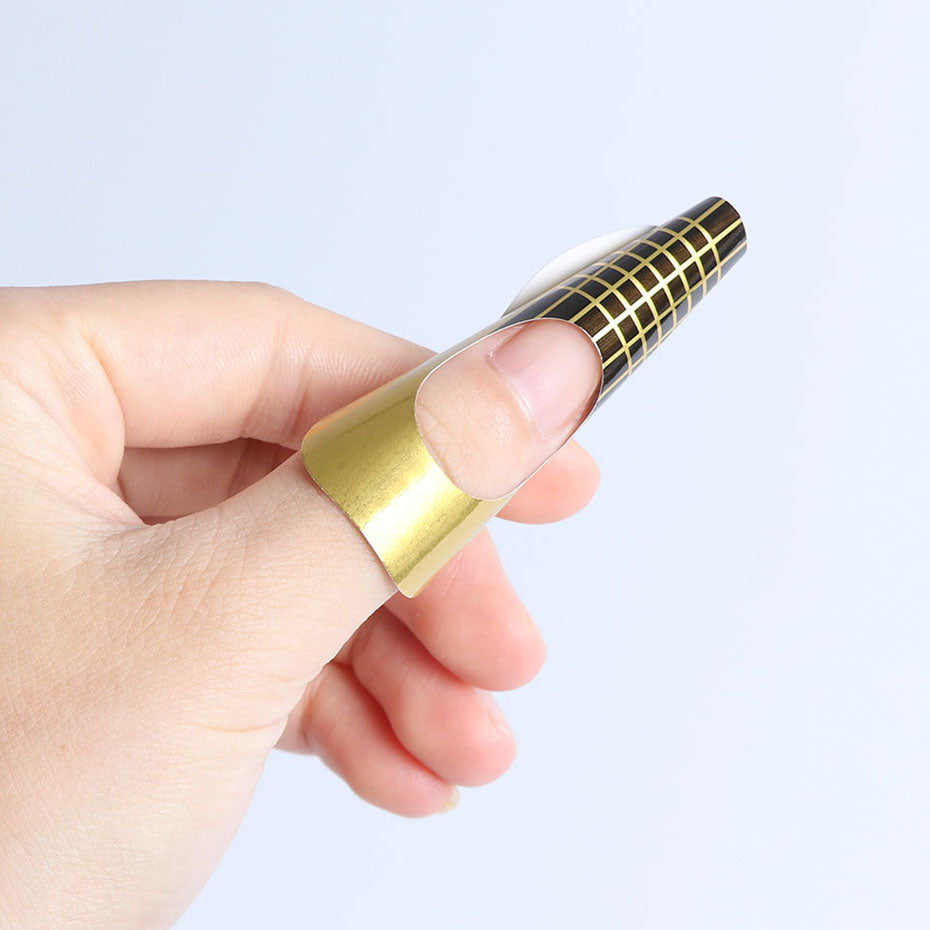 Manicure Horseshoe-Shaped Paper Tray - Gold Nail Art Tool, 500 Pieces