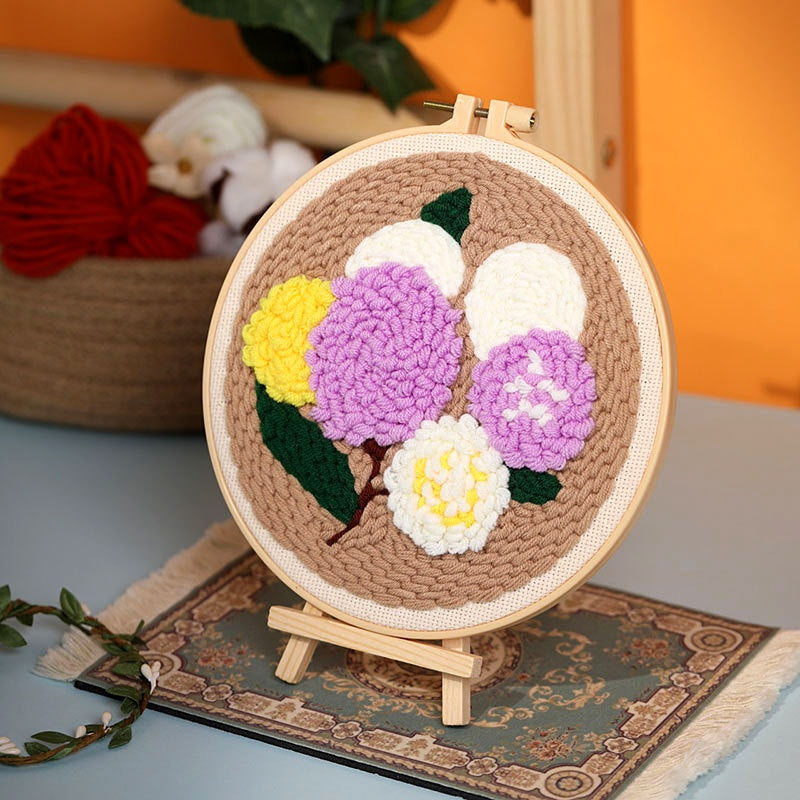 Flower and Grass Stamp Material Pack for Embroidery Crafts - Handmade