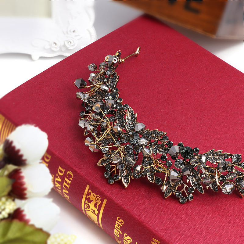 Rhinestone Crystal Bridal Tiara - Patina
