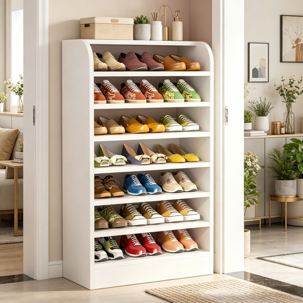 Premium Wooden Shoe Storage Cabinet - Compact & Durable
