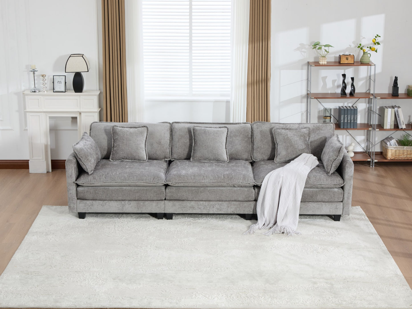 Cloud Sofa 3 Seats Ottoman Is Not Included , Modern Sectional Couch,