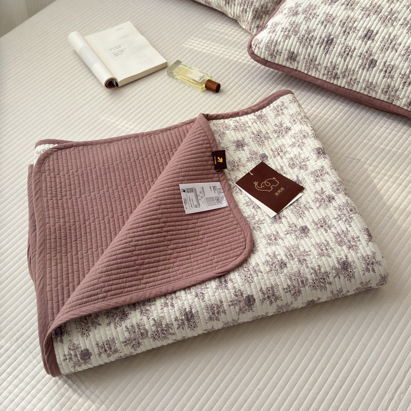 Double-Sided Pure Cotton Quilted Mattress Cover Bedspread - Multiple Sizes & Patterns