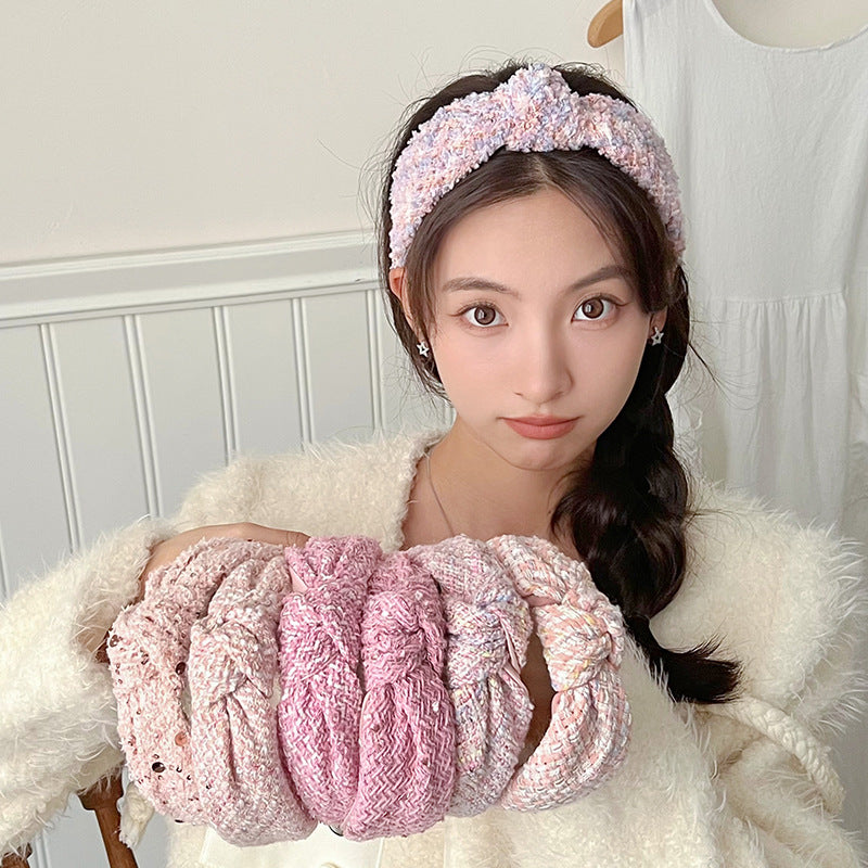 Korean Style Woolen Knotted Headband