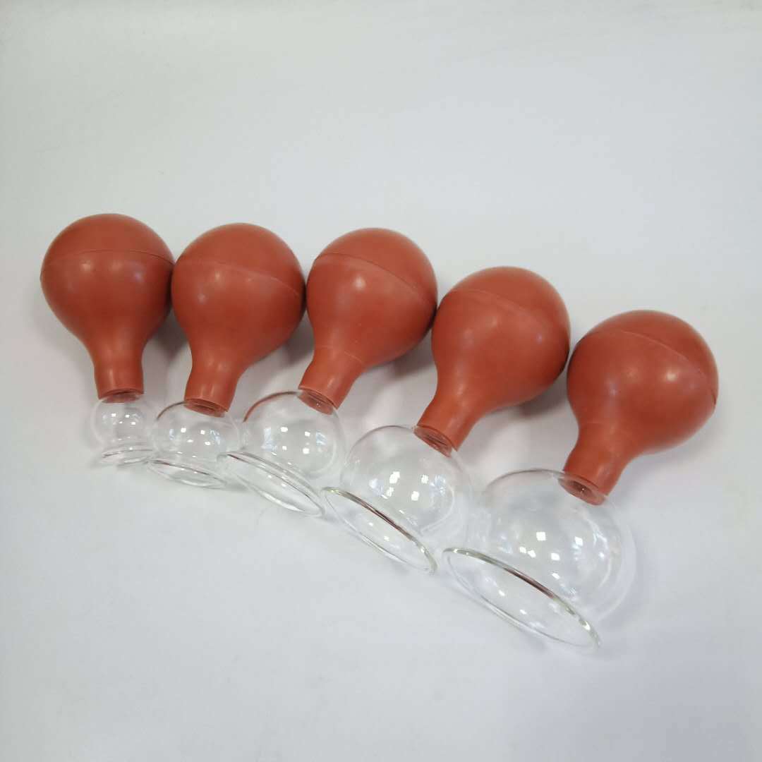 Rubber Ball Inhalation Cupping for Breast Massage & Lift - 5pcs