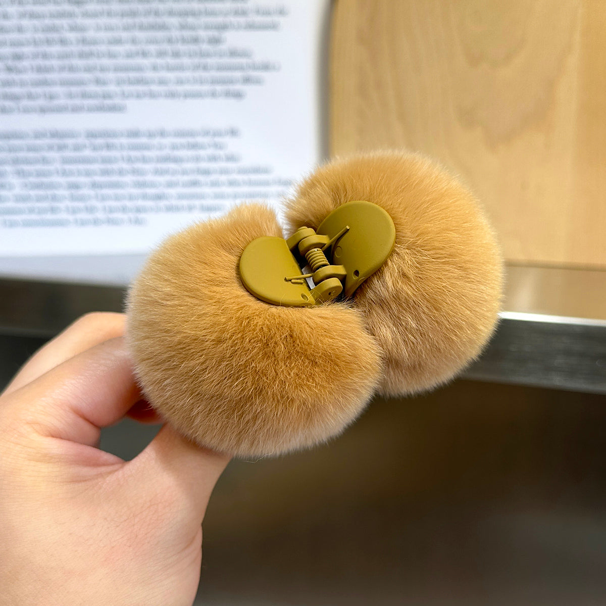 Plush Rabbit Hair Barrette - Children's Hair Clip