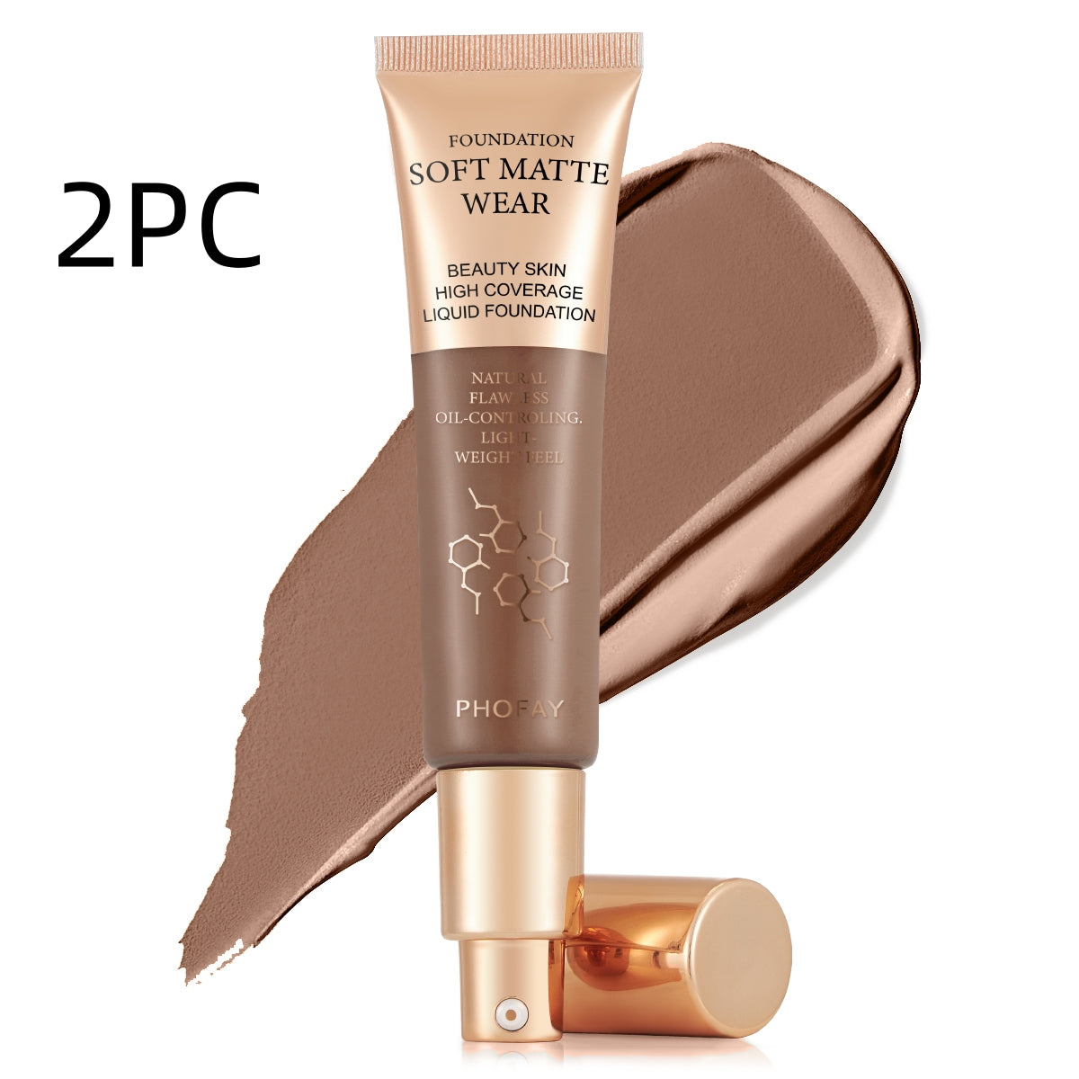 Full Coverage Liquid Foundation - Lightweight Oil-Controlling Makeup