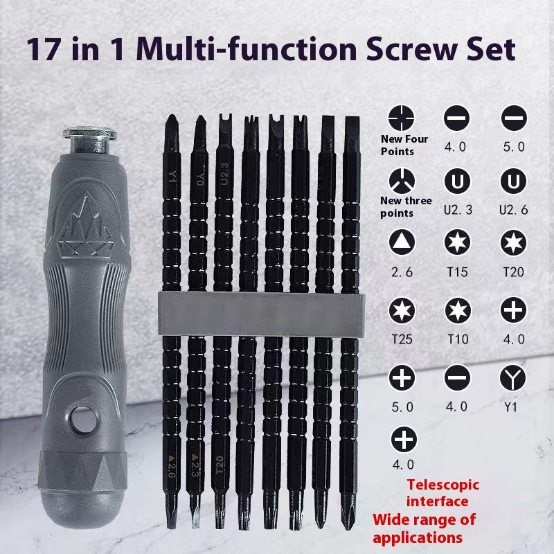 17-in-1 Magnetic Screwdriver Set - Multi-Function Home Repair Tool