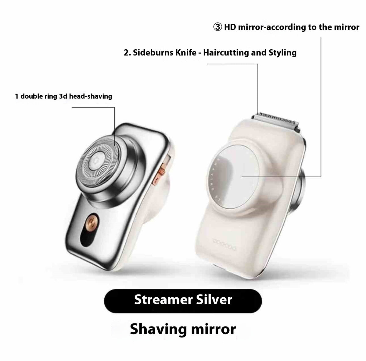 Electric Shaver for Men with Dual Blade Heads