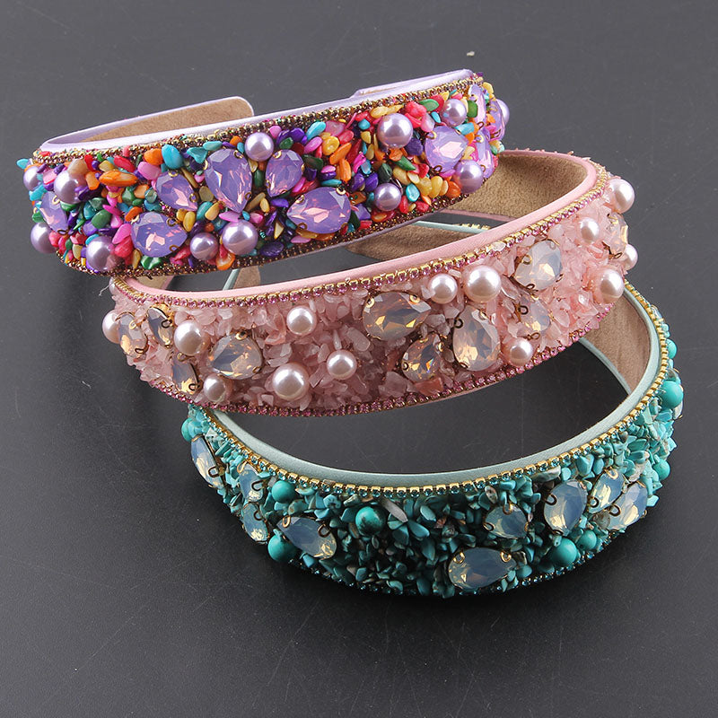 Rhinestone Pearl Headband - Women's Fashion Hair Accessory