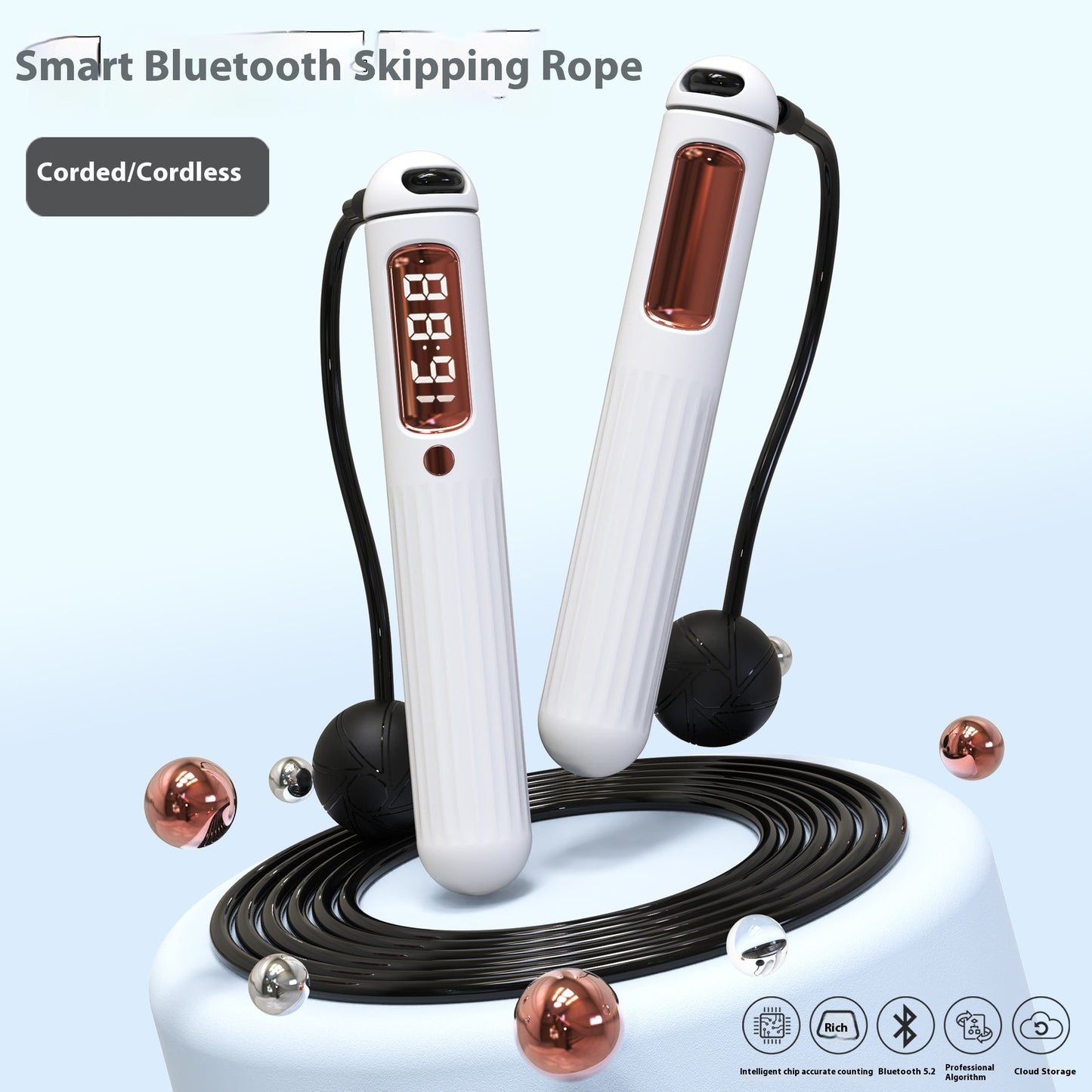 Smart Bluetooth Skipping Rope with Counter for Fitness Training