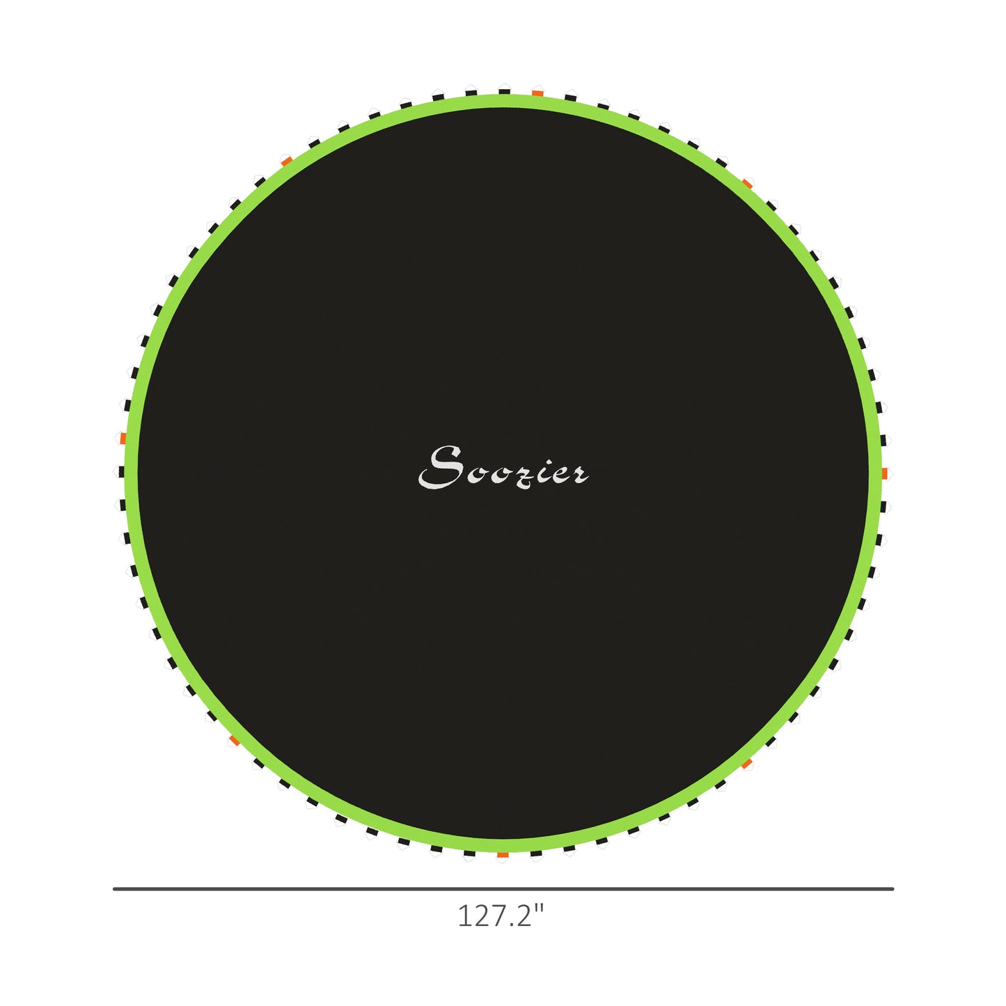 12' Trampoline Replacement Mat - Green, 72 V-Rings, 5.5" Springs