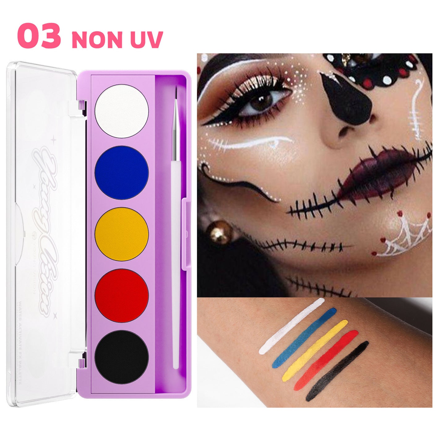 Fluorescent UV Stage Makeup Palette - 5g Cosplay & Performance Face Paint