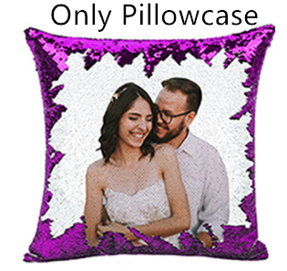 Sequin Custom Gift Pillow - Soft Velvet Cover with Color Options, 40x40cm